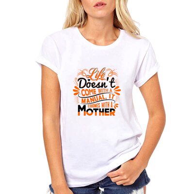 速发Text patter Wo T-shirt Short eeve O-e Sumr
