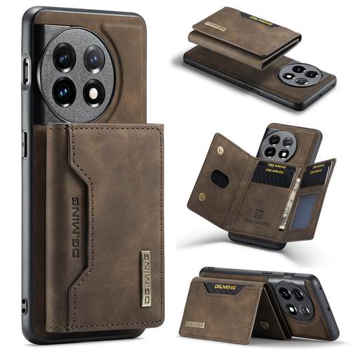 适用一加1+12/11新款防摔手机壳1+Nord 2磁吸分体式二合一卡包1+Ace保护壳全包边1+9/10 Pro支架后盖创意皮套