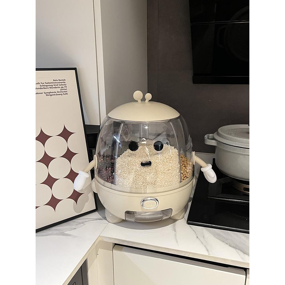 Viele自制可旋转储粮箱米桶家用防虫防潮密封储粮箱