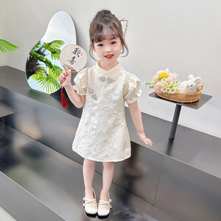 女童粉色連衣裙夏舒服百搭2025新款 搭配服裝 小眾超仙夏裝 高端 夏款