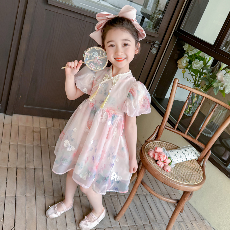 女童大童连衣裙夏新品女生时尚新款超好看穿搭服饰经典精致高端