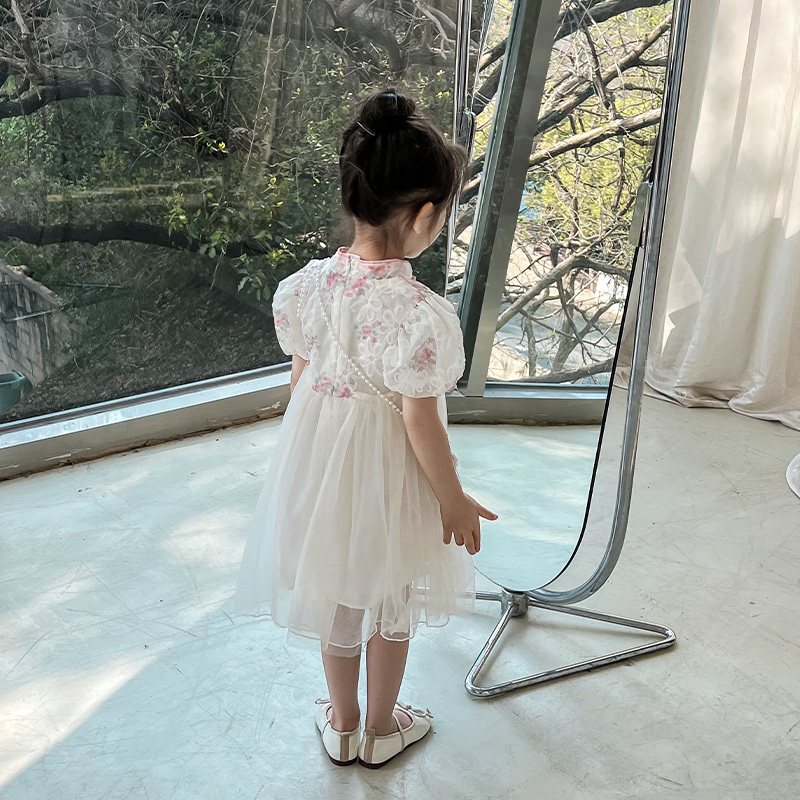 无袖背心连衣裙女童夏2025中长款高级感高端甜美亲肤夏季女孩简约