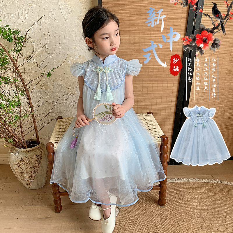 女童裙子夏连衣裙夏潮小众中长款高级感服饰超好看舒服夏季高端