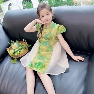 超仙 女童无袖 连衣裙2025洋气儿童时尚 新款 搭配甜美网红气质童装