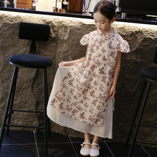 背心裙女童甜美高端超仙公主裙搭配儿童夏天连衣裙舒服网红 无袖