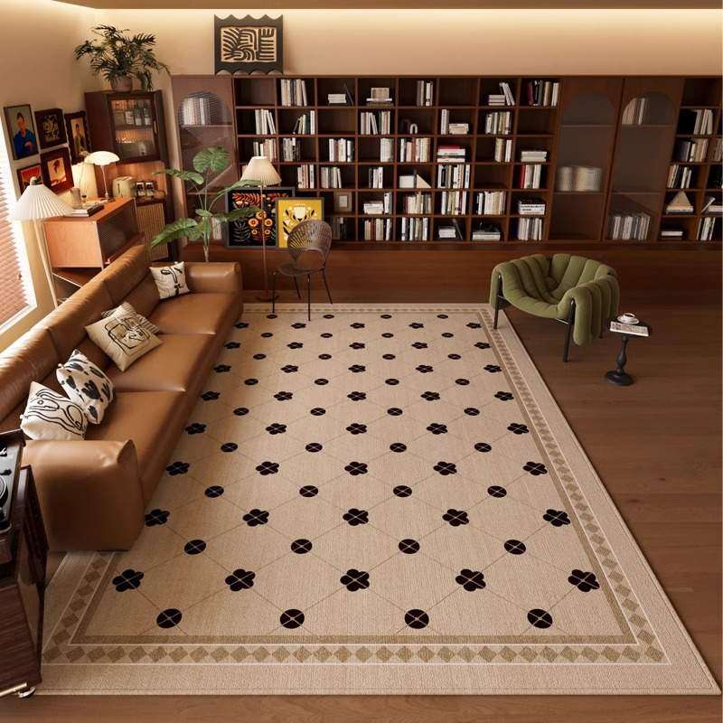 高级中古风客厅地毯沙发茶几复古美式卧室床边地垫书房免洗防水,3C数码配件,USB灯,淘宝优惠券,粉丝福利购,淘宝优惠卷