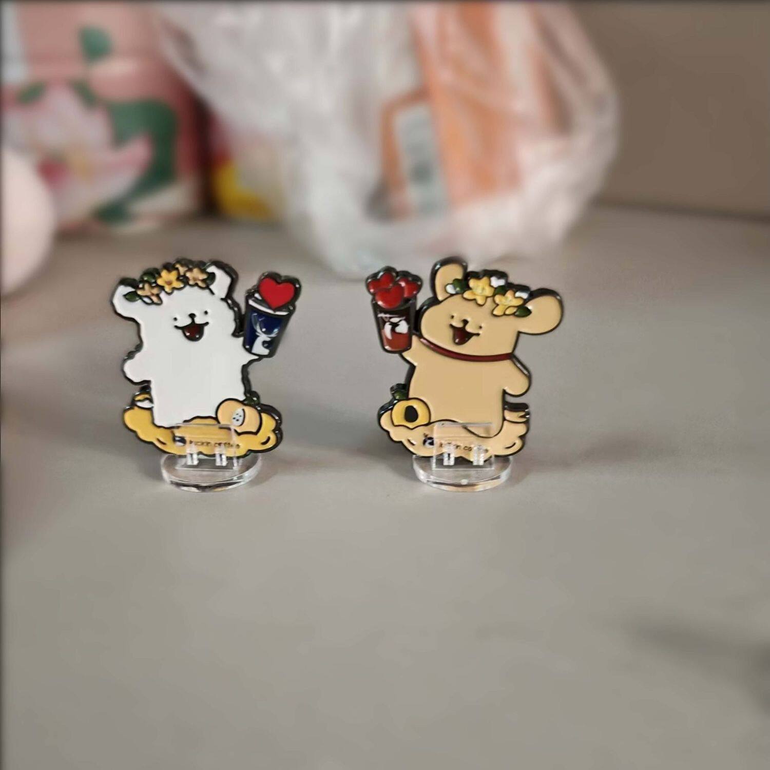 透明亚底座立牌夹2mm固定夹卡片卡牌固定夹展示架立式桌游展示架
