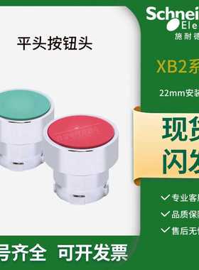施耐德平头按钮开关头部ZB2BA3C绿色点动自复位A4C 2C 5C红黄黑白