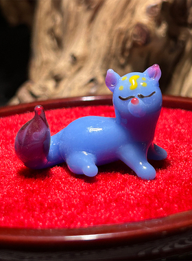 80年代北京非遗纯手工艺品12十二生肖料器老琉璃生肖小摆件怀旧