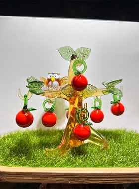 柿柿如意柿子手工摆件家居客厅发财树装饰品结婚新婚乔迁新居礼品