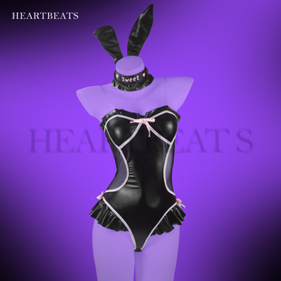 ****睡衣cosplay兔女郎漆皮性感魅惑制服 猎物 HeartBeats 主人