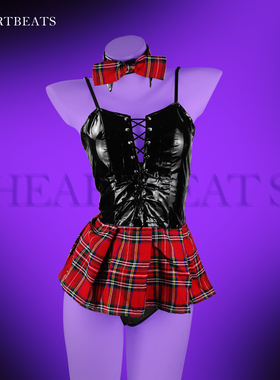 HeartBeats[热辣学姐]情趣睡衣cosplay纯欲性感角色扮演漆皮制服