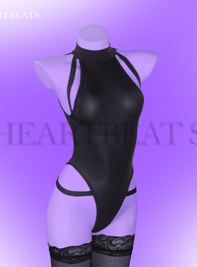 HeartBeats性感丝滑紧身连体衣捆绑免脱纯欲诱惑制服qqny内衣套装