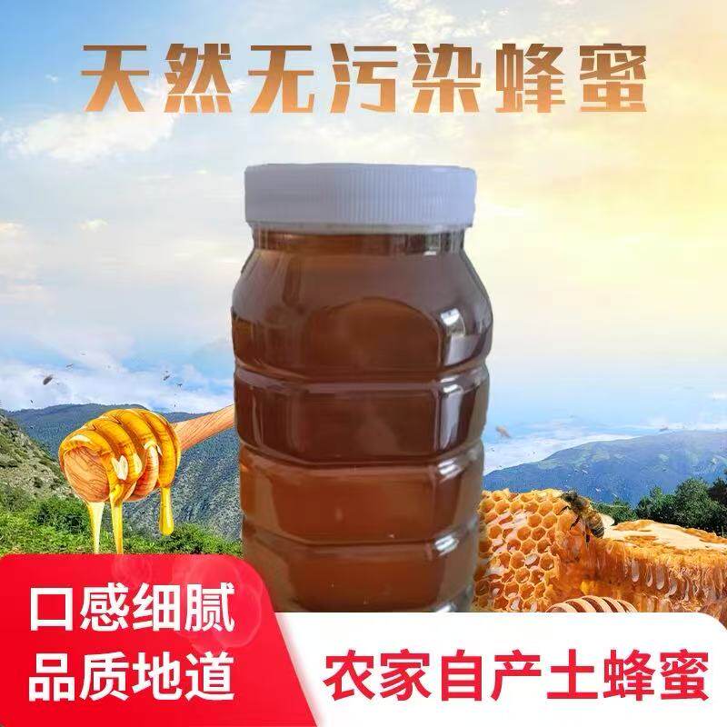 原始蜂蜜纯正天然农家自产山东老山洋槐蜂蜜百花蜜结晶土蜂蜜液体
