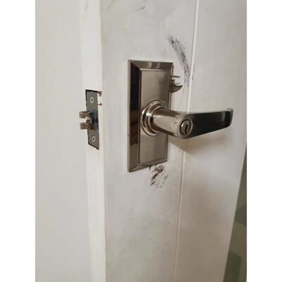 球型门锁60402L老式孔距90加宽长塑钢门锁执手锁球形门锁三杆式