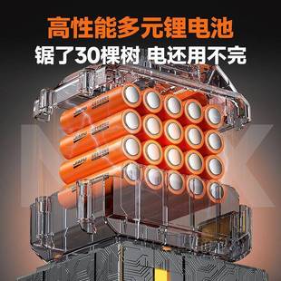 电佳普锂电锯家用充大功率手持电链锯小型多功能户外HUQ砍树伐木