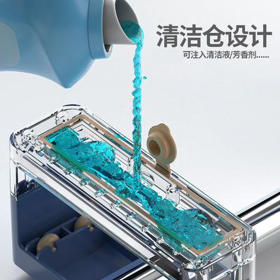免手洗平板拖把干湿两用拖布懒人家用清洁平托加大吸水带刮条地拖