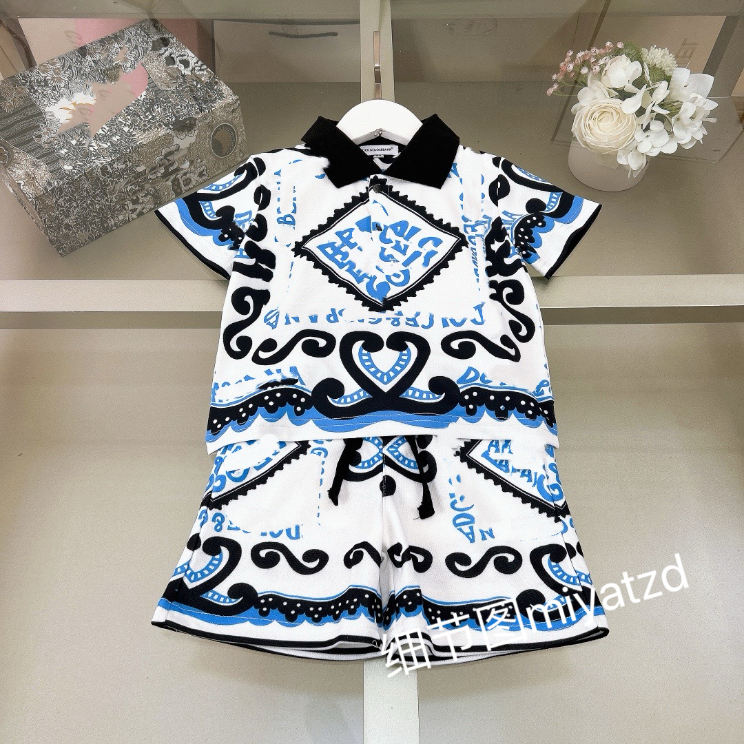 thumbnail for Spot Summer 2025 New Kids Short Sleeve T-Shirt Boys Short Sleeve Top Cotton Set