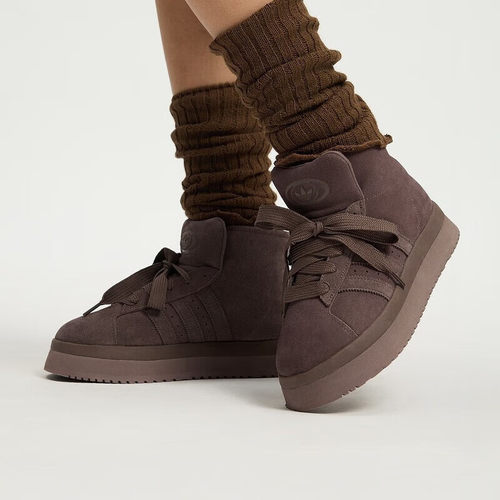 adidas阿迪达斯三叶草女鞋CAMPUS00s厚底运动休闲鞋雪地靴JR3736