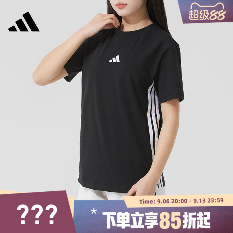 adidas阿迪达斯女子W 3S SJ T运动休闲短袖T恤JD0846图片