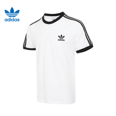 阿迪达斯三叶草男子3-STRIPESTEE运动运动针织短袖T恤T恤KB2460