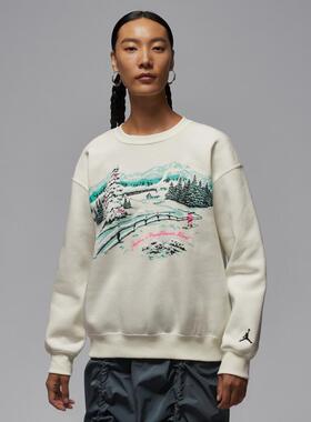 NIKE耐克女子AS W J BRK FLC 运动休闲套头衫卫衣HV3341-133