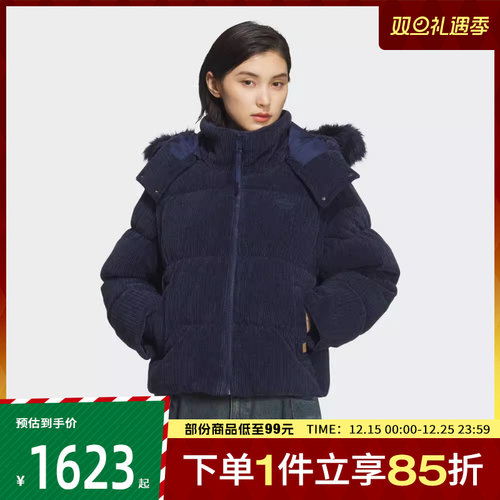 adidas阿迪达斯三叶草女子运动休闲羽绒服KS8491