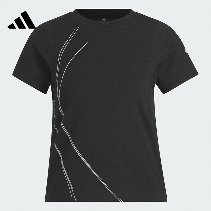 adidas阿迪达斯女子FUSTL W TEE SS运动休闲短袖T恤KC2723