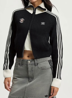 adidas 阿迪达斯三叶草女子IH FF JKT W针织毛衣开衫外套KF0718