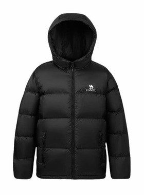 骆驼骆驼火山系列男女同款连帽羽绒服M13CR07089H山东jy仓
