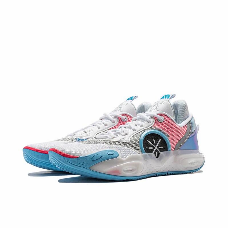 LiNing李宁韦德之道全城12高回弹篮球鞋白蓝ABAU015-1 深圳主仓