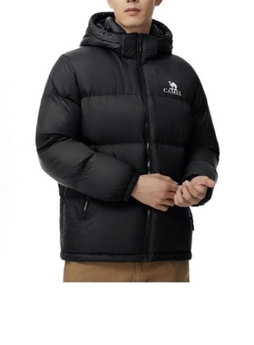 骆驼羽绒服男装面包服男冬季连帽加厚保暖白鸭绒A33capn163j