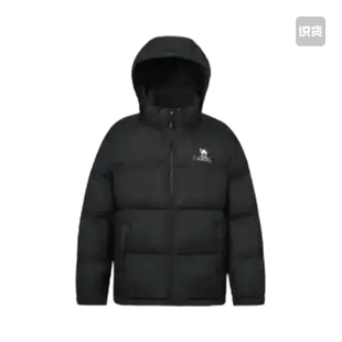 Camel/骆驼短款羽绒服 M13CR07066 暗夜黑 西安xz仓（深圳发）