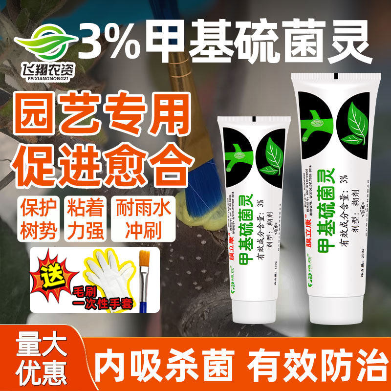膜立康3%甲基硫菌灵植物花卉果树兰花保护剂伤口愈合剂杀菌涂抹剂,农用物资,杀菌剂,淘宝优惠券,粉丝福利购,淘宝优惠卷
