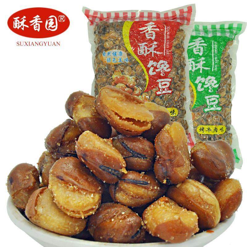 酥香园蚕豆兰花豆零食下酒菜香酥馋豆炒货牛肉味4斤散装小包5斤装