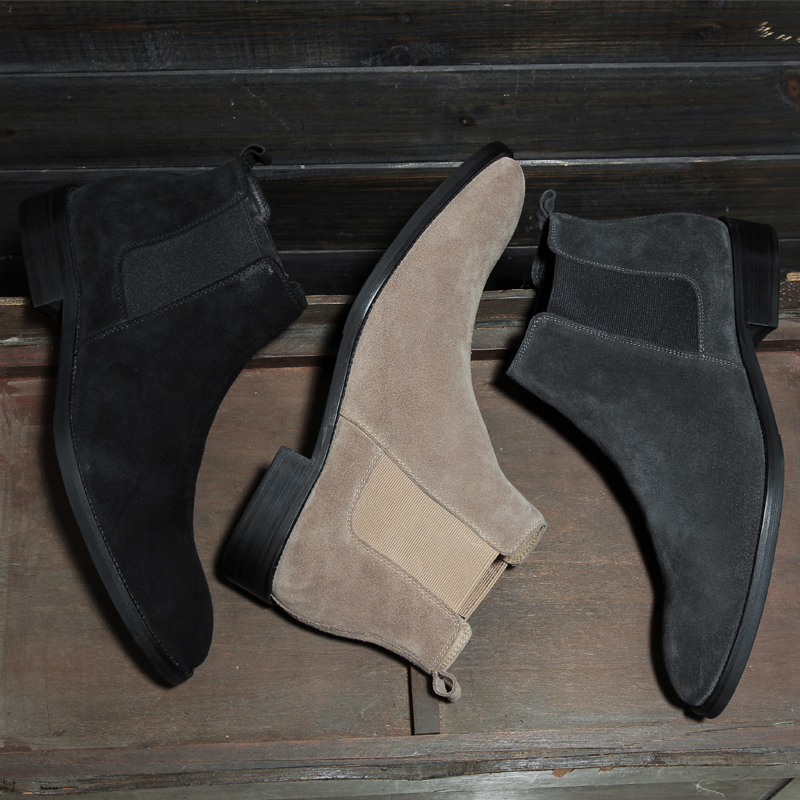 秋冬新款英伦男鞋子真皮切尔西靴