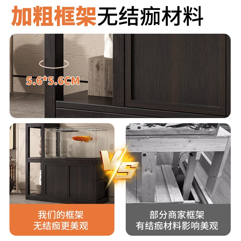 中古风放鱼缸架承重花架L形置物架高低鱼缸架子落T地式定制多层架