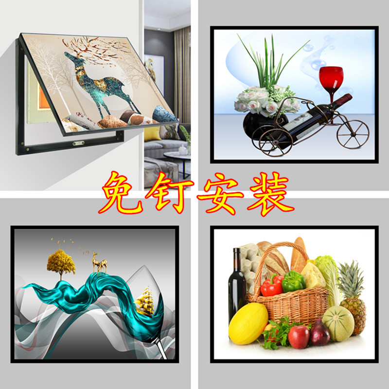 免打孔免钉安装j电表箱装饰画遮挡电闸配电盒电箱轻奢现在简约餐