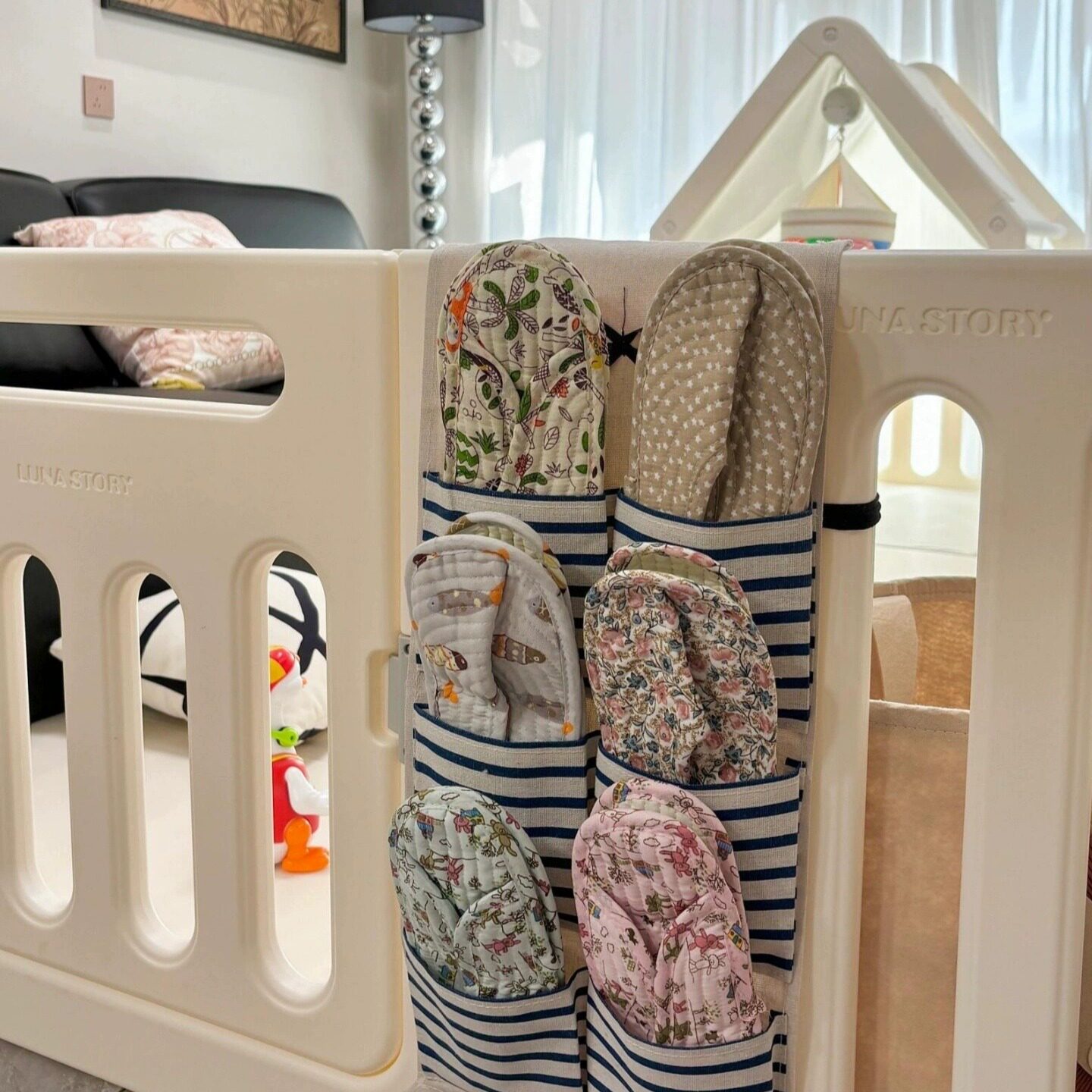 爬爬垫拖鞋室内布底鞋套四季居家
