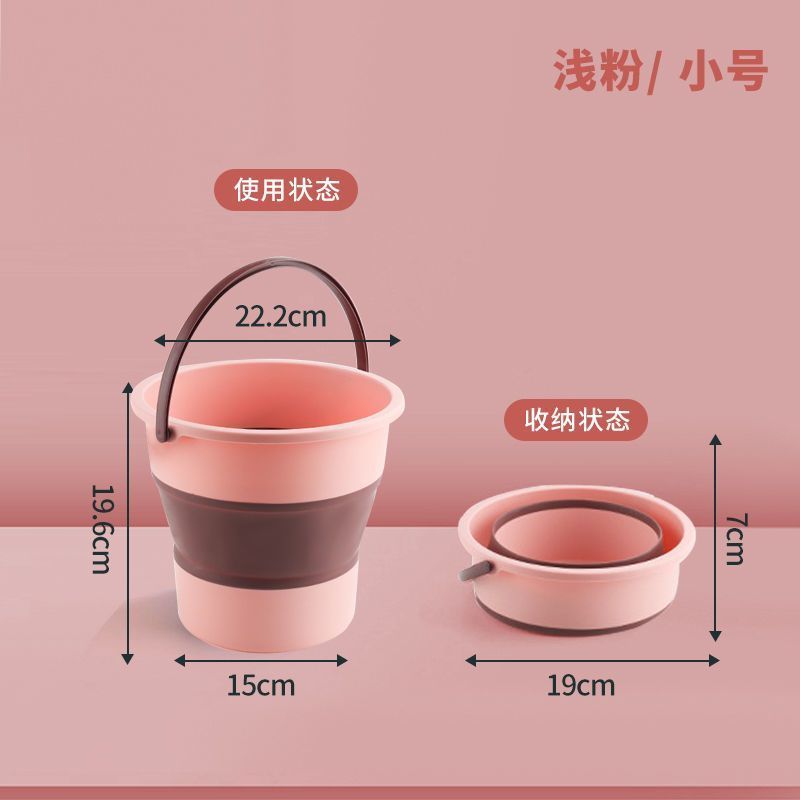 家用折叠水桶收缩桶车内