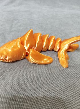 3D打印鲸鱼一体关节可活动儿童玩具礼物摆件装饰小动物