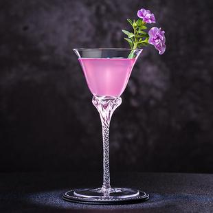 BSCK8120无铅水晶日式 螺纹马天尼鸡尾酒杯洋酒杯高脚杯Martini杯