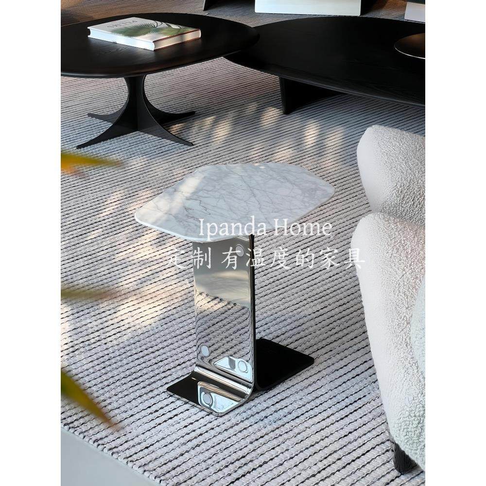 意式极简天然大理石金属边几法式覆古设计师款客厅家用咖啡桌茶几,住宅家具,角几/边几,淘宝优惠券,粉丝福利购,淘宝优惠卷