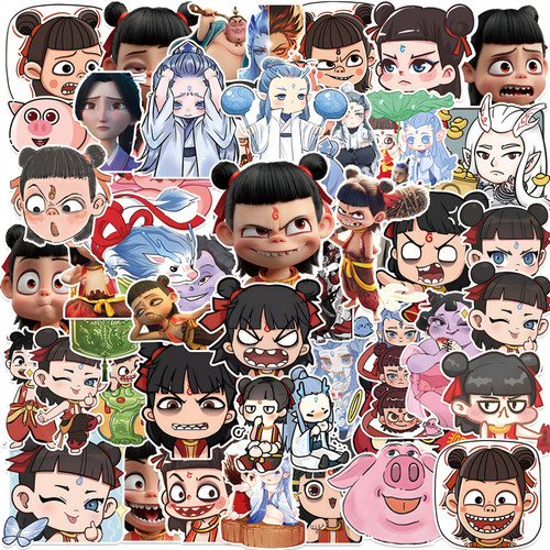 50张哪吒2魔童闹海装饰防水贴纸