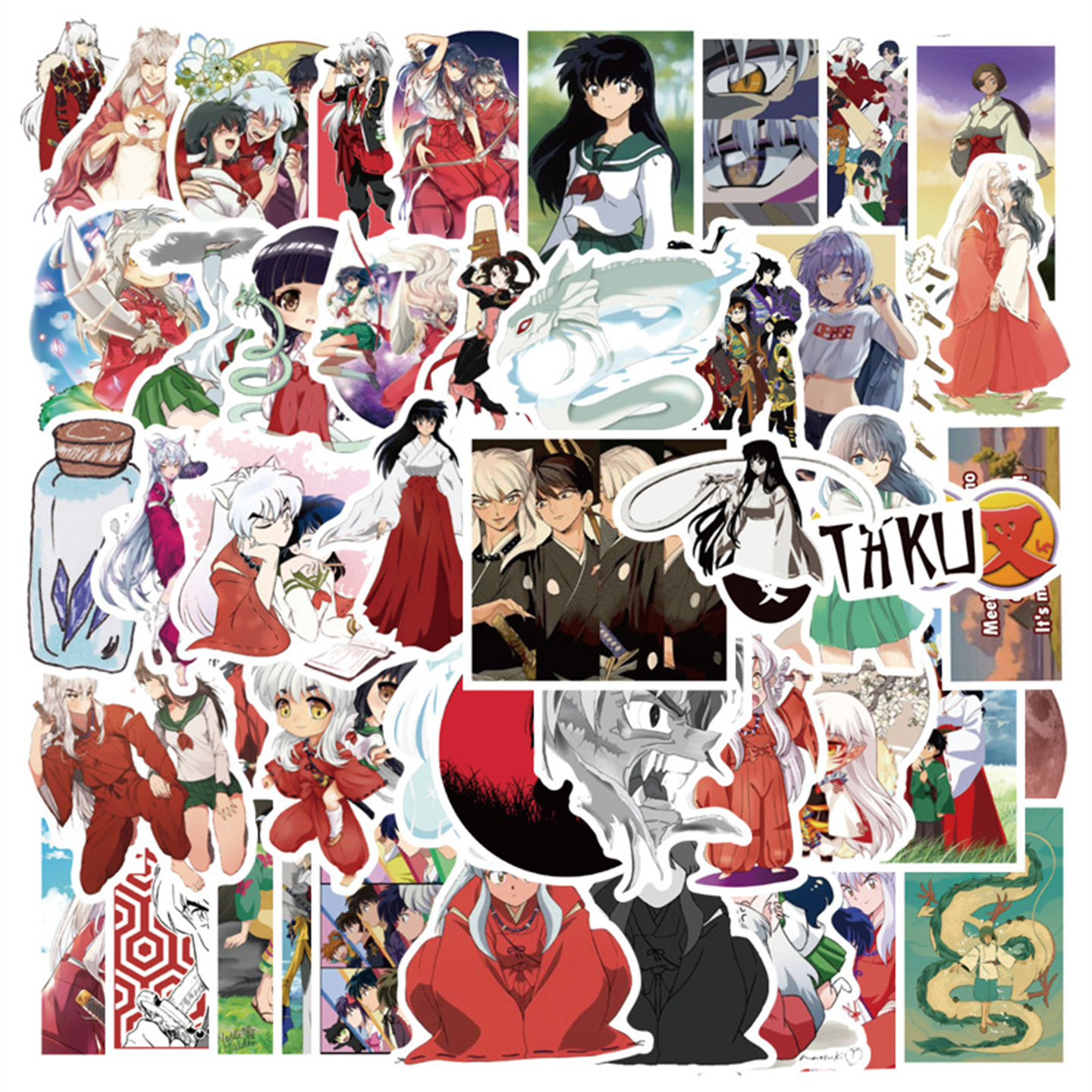 50张怀旧经典动漫犬夜叉狐妖贴纸