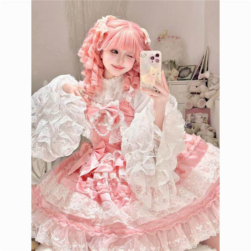 三月【恋曲】原创洛丽塔洋装花嫁lolita裙花嫁jsk吊带连衣裙,模玩/动漫/周边/娃圈三坑/桌游,lolita洛丽塔/软妹装/洋装,淘宝优惠券,粉丝福利购,淘宝优惠卷