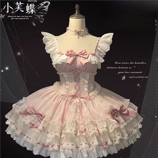 正版小芙蝶心动玩偶原创芭蕾风蛋糕裙短连衣裙Lolita