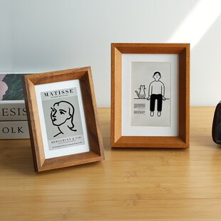 实木相框空框摆台洗照片做成相框6寸8寸7装裱画框相册框架10定制