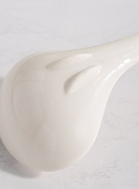 釉下彩紫色陶瓷大汤勺家用盛汤大号长柄喝汤勺耐高温高颜值勺子