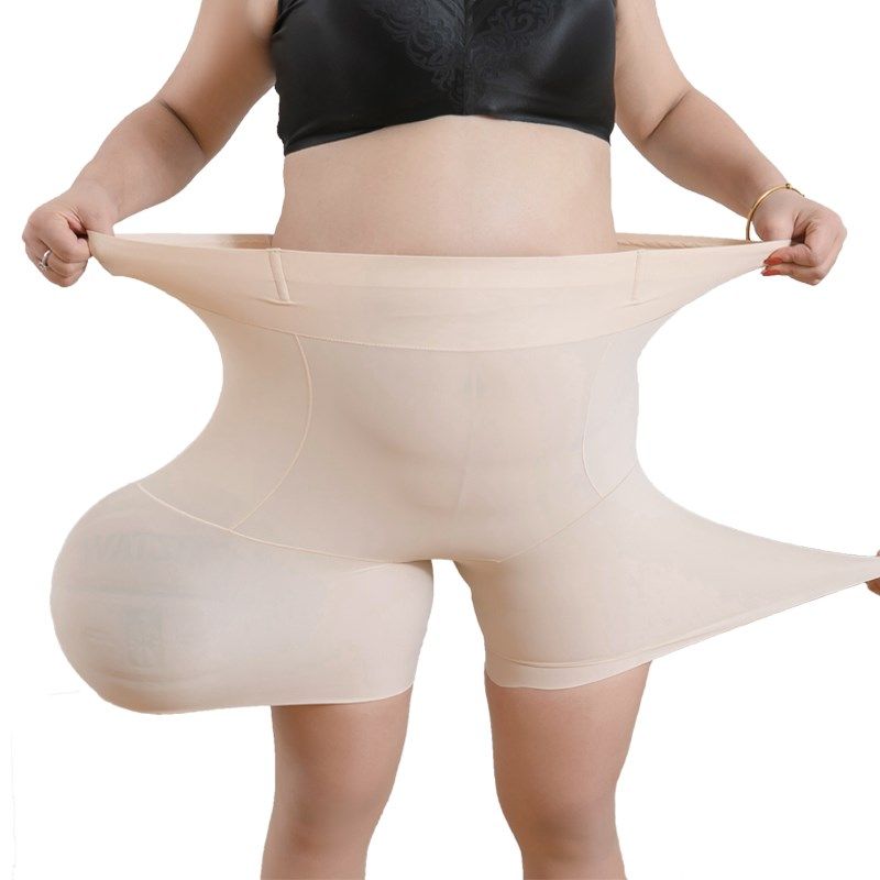 大码高腰收腹提臀美体塑身裤胖MM安全裤内裤产后束腰强力收小肚子